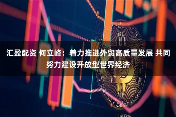 汇盈配资 何立峰：着力推进外贸高质量发展 共同努力建设开放型世界经济