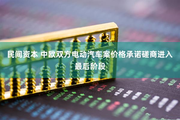 民间资本 中欧双方电动汽车案价格承诺磋商进入最后阶段